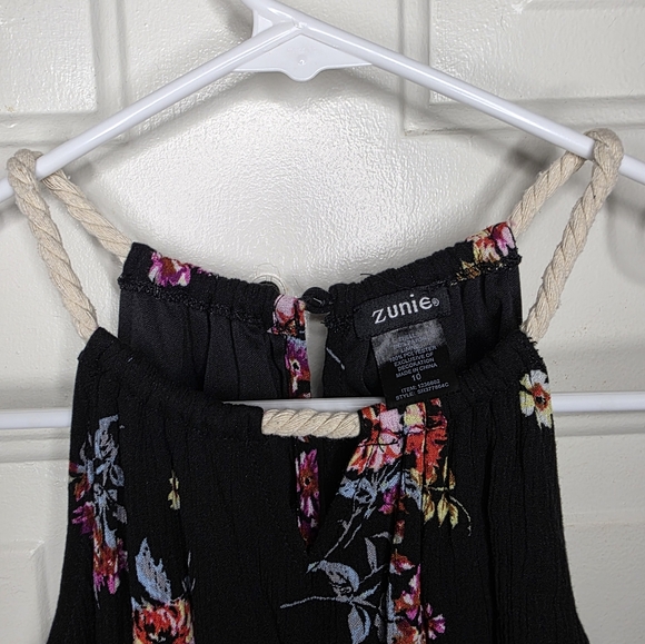 Zunie Girls Floral Hi-low Halter Dress Size 10 - Picture 4 of 6